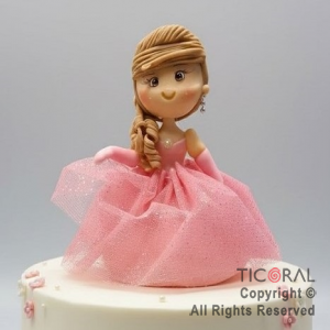 ADORNO MU�ECA CON VESTIDO PORCELANA FRIA x 1